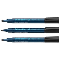 Lot de 3 marqueurs permanents - SCHNEIDER - pointe ogive 1-3 mm - noir