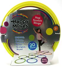 Jeu de marelle : 10 anneaux avec 10 attaches - plein air