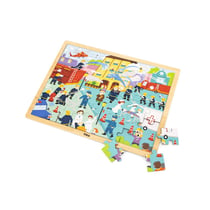 Puzzle en bois 48 pièces – Pompiers – Viga Toys