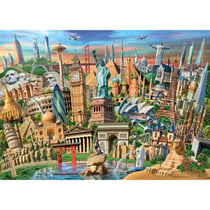 Puzzle points de repere du monde 1000 pieces - collection monuments - pays - ravensburger 198900