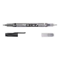 Feutre de coloriage pointe brosse - TOMBOW - Noir et Gris - Fudenosuke twin