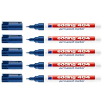 Lot de 5 marqueurs permanents - EDDING - Pointe extra fine 0,75 mm - Bleu - 404