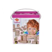 Cubes en bois naturel 50 pièces