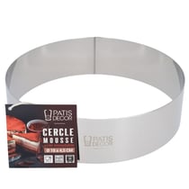 Cercle à mousse inox H 4,5 cm Ø 18 cm
