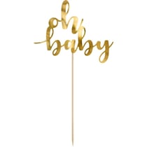 Cake Toppers Oh Baby Gold