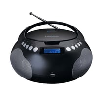 Lenco Radio sans Fil Bluetooth/CD/MP3/USB Modèle SCD-331 avec Poignée de Transport Noir / Argent
