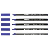 Lot de 5 Feutres Porcelaine - EDDING - Pointe Pinceau 1-4 mm - Bleu