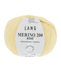 Pelote de laine à tricoter pour layette MERINO 200 BEBE - Lang Yarns 314 Jaune