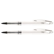 Feutre plume Pentel Tradio - Noir - Pointe moyenne - Corps vernis