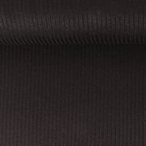 Tissu Maille côtelé pailleté Naëlle uni Noir