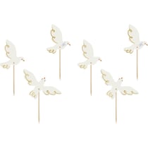 6 Pics Cake Toppers Colombe