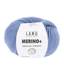 Pelote de Laine à tricoter MERINO + (PLUS) - Lang Yarns Bleu (033)