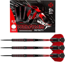 Fléchettes Wolfram Infinity 90 steel 21g R - Harrows - Rouge