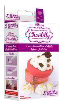 Mousse fausse chantilly décorative blanche