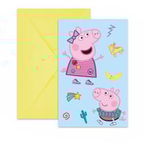 6 Invitations Peppa Pig