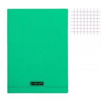 Cahier - A4 (21x29,7cm) - Petits carreaux - 96 pages - Polypro - Vert