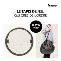 Tapis Play N Tidy gris foncé - Hauck - Blanc