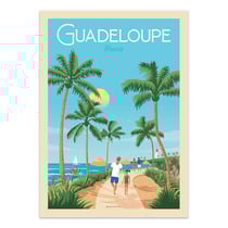 Affiche 50x70 cm - Guadeloupe - Olahoop Travel Posters