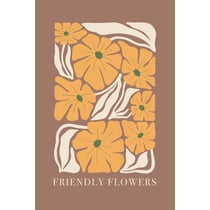 Tableau sur toile Friendly Flowers 45x65 cm