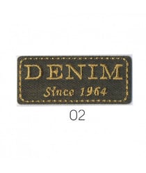 Ecussons Thermocollant Denim Since 1964 6 X 2,5 cm - Mediac 02 Or