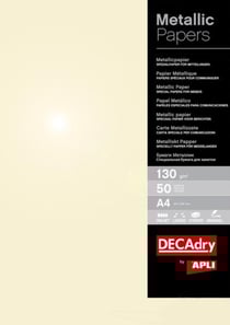 Papier métallisé champagne A4 130 g 50 feuilles