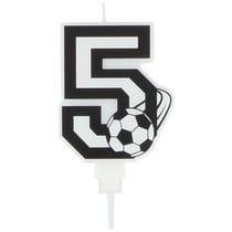 Bougie Football Chiffre 5 - 8.5 cm