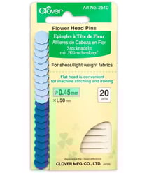 Épingles en acier à tête plate en forme de fleur - Diamètre 0,45mm - Clover Bleu