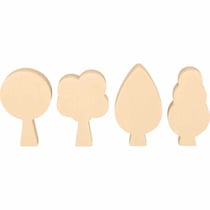 4 arbres en bois à décorer