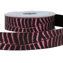 Bobine 20m Ruban zébré Rose fuchsia 16mm