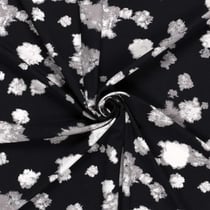 Tissu Jersey Milano  Ponte Di Roma Motifs Abstraits sur fond Noir