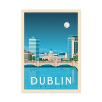 Affiche 50x70 cm - Dublin - Olahoop Travel Posters