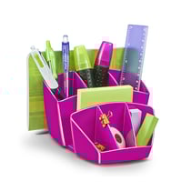 Pot à crayons multi-compartiments Rose pepsy - CEP