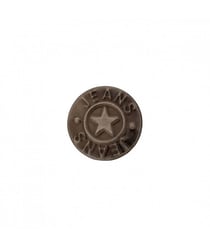 Bouton jeans métal pied étoile 18mm - Prym Acier Noir