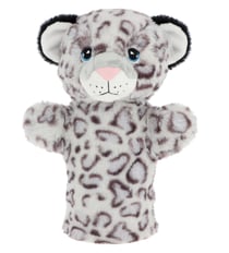 Peluche Marionnette Léopard des neiges 27cm 100% recyclée