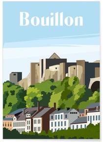 Affiche ville Bouillon | A3 : 29,7x42cm