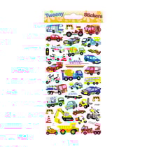 Autocollants réutilisables - Relief 3D - Voiture, camion, moto