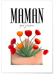Affiche Maman que j'aime | A3 : 29,7x42cm