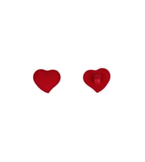 Bouton coeur culot 17mm rouge