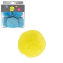 Lot de 5 petits pompons 5cm Jaune