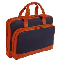 SACOCHE DOUBLE POCHES - CUIR S1829 - 39x28x11 cm