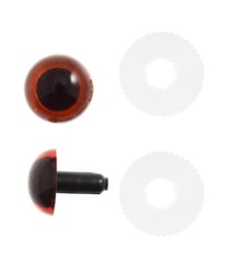 Lot d'Yeux en Plastique de 12 mm pour Jouets - Sécurité et Créativité au Rendez-vous - Lot de 6 pièces - Trimits Orange