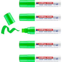 Lot de 5 marqueurs craie liquide pointe biseautée 4-15 mm - EDDING - Vert clair