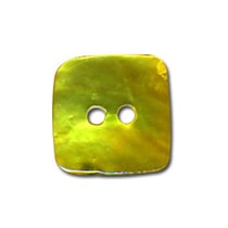 Lot de 3 boutons carré en Nacre couleur Vert Anis