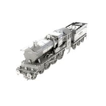 MetalEarth: HARRY POTTER / POUDLARD TRAIN EXPRESS 17x2x3.4cm, maquette 3D en métal avec 3 feuilles, sur carte 12x17cm, 14+