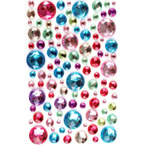 MégaCréa DIY - Stickers strass rond multicolore 0,5 à 2 cm 106 pièces