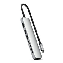 Satechi Hub USB-C Slim Multiport 7-in-1 Ethernet 1Gbit Power Delivery 100W Argent