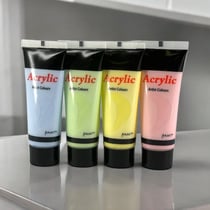 Peinture acrylique - Couleurs pastel - 4 tubes de 22ml - Set d'initiation - AMT