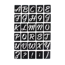 MégaCréa DIY - Pochoir adhésif Alphabet Script 14x20 cm