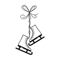 Artemio - Tampon en bois Patins 55x32mm