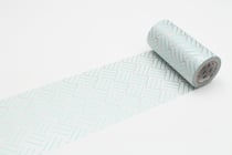 MT CASA MOTIF 10cm rayé tressage bleu argent - corner izumi - 10 m x 100mm